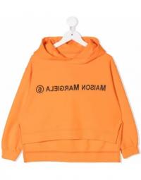 Orange Glitter Logo Sweater til Drenge