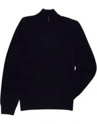 Uld og cashmere halv-zip sweater
