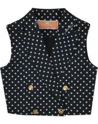 Baby Girl Double-Breasted Print Vest
