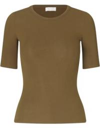 Notes Du Nord Gail T-Shirt Toppe T-Shirts 13143 430 Dark Golden Olive