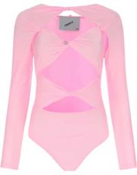 Fluo pink lycra bodysuit