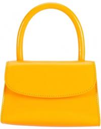 Orange læder mini håndtaske