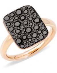 Kvinde - PAB9031O7000DBK00 - Black Diamond Rectangular Sand Ring