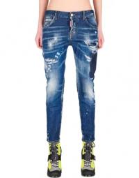 Mørke Tiffany -pletter Wash Cool beskårne jeans