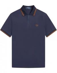 Fred Perry genudgiver Original Twin Tiped Polo Navy; Nut Flake-38