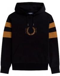 Fred Perry Bold Tipped Hooded Sweatshirt Black-S