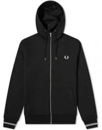 Fred Perry Authentic Zip Hoody Black -l