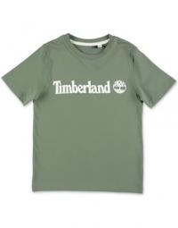 TIMBERLAND t-shirt verde in jersey di cotone bambino|Green cotton jersey boy TIMBERLAND t-shirt