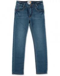 TIMBERLAND jeans blu in denim di cotone stretch bambino|Blue stretch cotton blend denim boy TIMBERLAND jeans