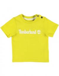 TIMBERLAND t-shirt giallo fluo in jersey di cotone bambino|Fluorescent yellow cotton jersey boy TIMEBRLAND t-shirt