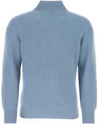 Pulver blå cashmere sweater