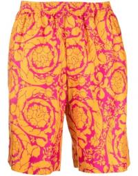 Trykt silke Bermuda Shorts