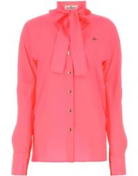 Fluo pink polyester metro shirt