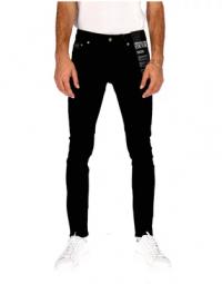 Pantalone 5 Tasche E Logo Stampato Retro Uomo Versace Jeans Couture 73GAB5S6-CDW00 Nero