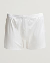 Zimmerli of Switzerland Sea Island Cotton Boxer Shorts White