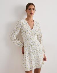 Vero Moda - Blomstret - Vmaya Sofia Ls V-Neck Short Dress W