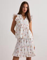 Pieces - Blomstret - Pcemma Hw Short Skirt Wvn Noos Bc