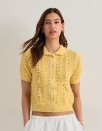 Vero Moda - Gul - Vmdaria Ss Poloneck Cardigan