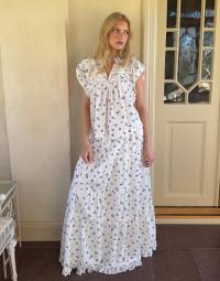 Neo Noir - Blå - Asta Small Blossom Skirt