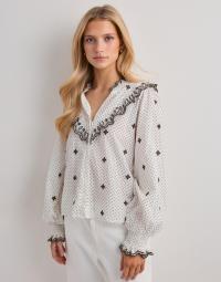 Neo Noir - Hvid - Degas Dot Blouse