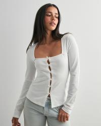 Nelly - Hvid - Square Bow LS Top