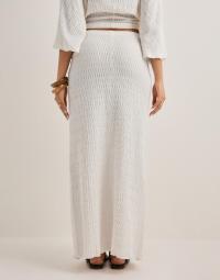 Nelly - Hvid - Elegant Structure Maxi Skirt