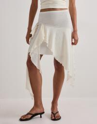 Vero Moda - Hvid - Vmhazel Hw Asm Lace Skirt Jrs Exp