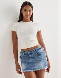True Religion - Blå - Lurex Crystal Sadie Mini Skirt