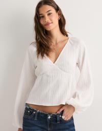 Nelly - Hvid - Structure Blouse