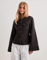 Malina - Brun - Meja Fitted Wide Sleeve Denim