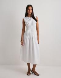 Vero Moda - Hvid - Vmtabia Sl 7/8 Pleated Dress
