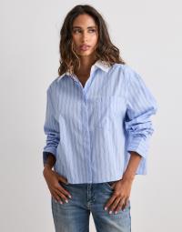 Neo Noir - Blå - Delfia Stripe Shirt