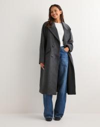 Vero Moda - Grå - Vmharper Long Wool Coat Ga Noos