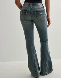 True Religion - Blå - Joey Low Rise Flare