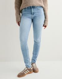 Only - Blå - Onlblush Mid Sk Ank Rw Dnm REA694 N