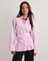 Neo Noir - Pink - Dita Scarf Stripe Shirt