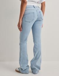 Only - Blå - Onlblush Mid Flared Dnm CRO495 Noos