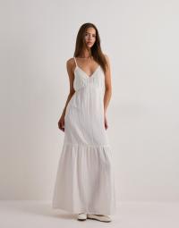 Pieces - Hvid - Pcastina Strap Maxi Dress Sww Bc