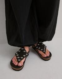 Nelly - Sort - Studded Decore Flat