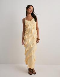 Vero Moda - Gul - Vmicelyn Sl Ruffle Maxi Dress Exp