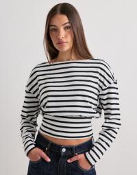 Nelly - Sort - Stripe Knit Sweater