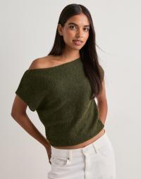 Nelly - Grøn - Slouchy Knit Top