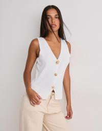 Vero Moda - Hvid - Vmkylie Sl Vest Knit Top Exp