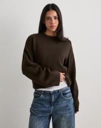 Only - Brun - Onlsimoni L/S O-Neck Pullover Knt N