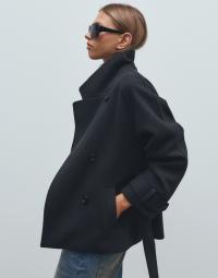 Nelly - Sort - Short Warm Trench Coat