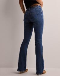 Only - Blå - Onlblush Mid Flared Dnm TAI021 Noos