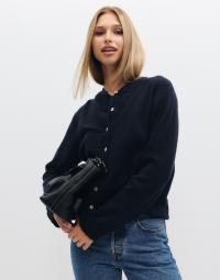 Only - Blå - Onlsimoni L/S O-Neck Cardigan Knt N