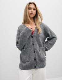 Vero Moda - Grå - Awcatalina Ls V-Neck Knit Cardigan