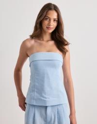 Only - Blå - Onlemmia S/L Tube Top Pnt
