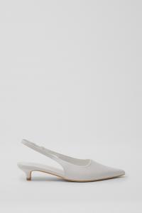 Nelly - Hvid - Low Kitten Heel Slingback